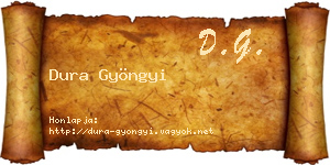 Dura Gyöngyi névjegykártya